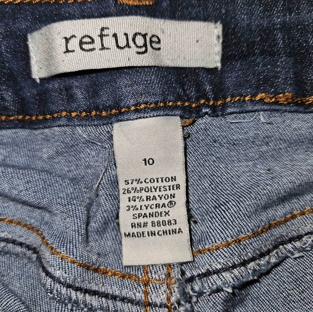 Refuge Dark Indigo Skinny Jeans Y2K - Picture 5 of 5